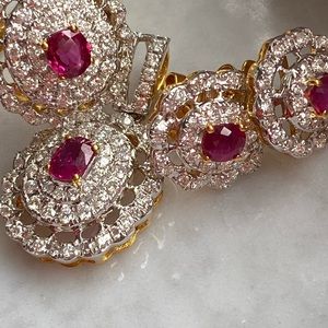 Natural mogok Burmese rubies set for sale